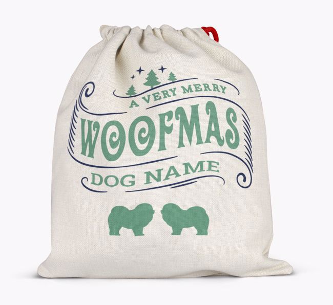 Personalized 'Merry Woofmas' Santa Sack for {dogsName}
